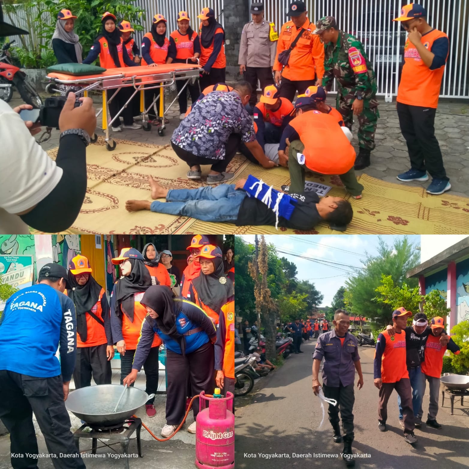 BENCANA GEMPA BUMI DISIMULASIKAN DI KTB MINGGIRAN