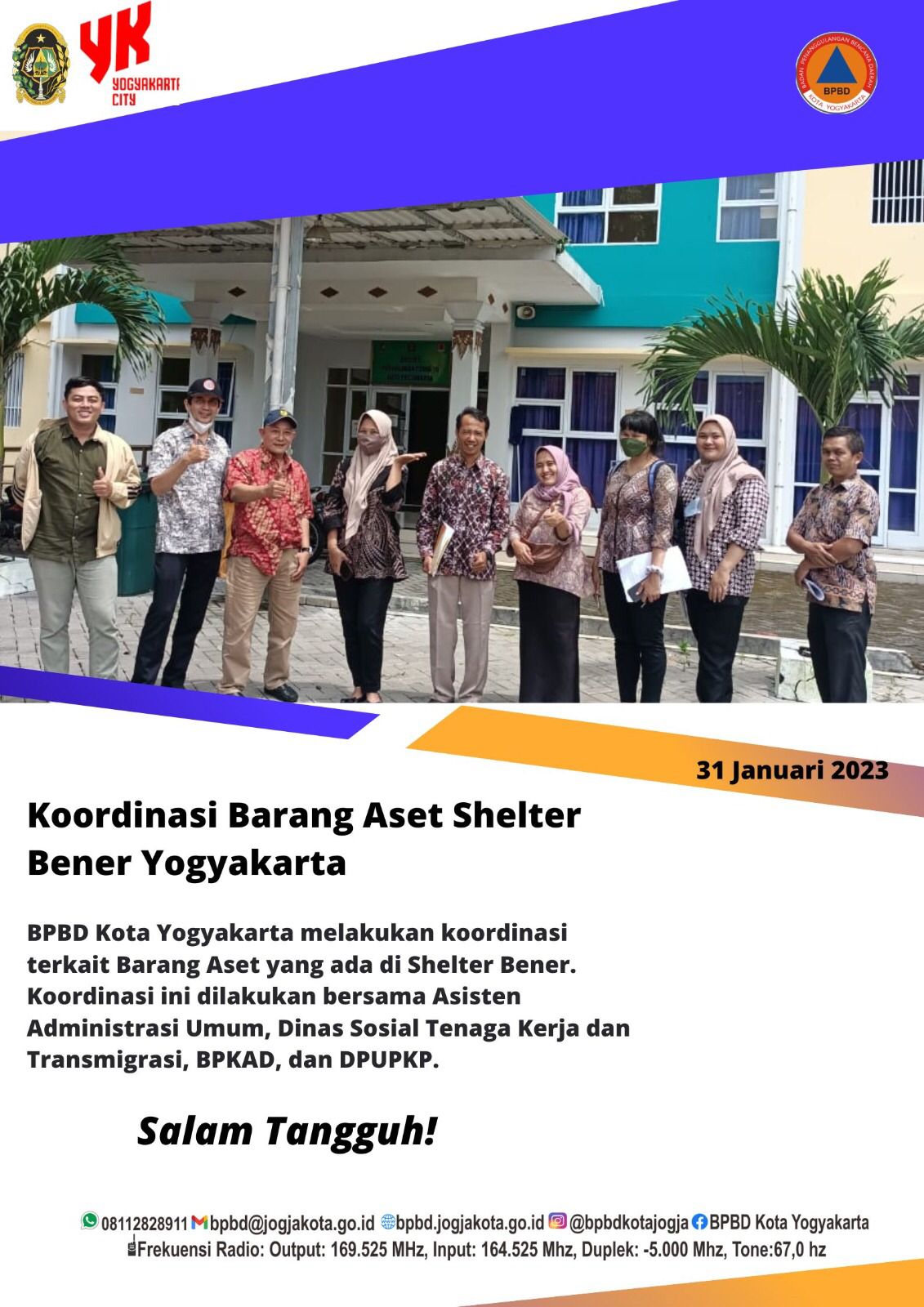Koordinasi Barang Aset Shelter Bener Kota Yogyakarta